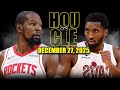 Houston Rockets Vs Cleveland Cavaliers Full Game Highlights December 27 2025 NBA Season