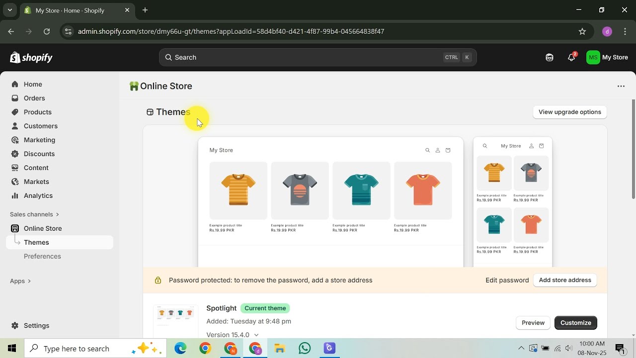 How To Add A Theme To Your Shopify Store - YouTube