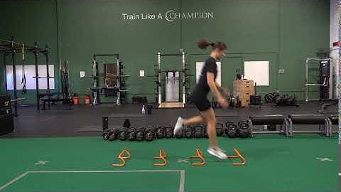 Single Leg Hurdle Forward Jumps with Sticks