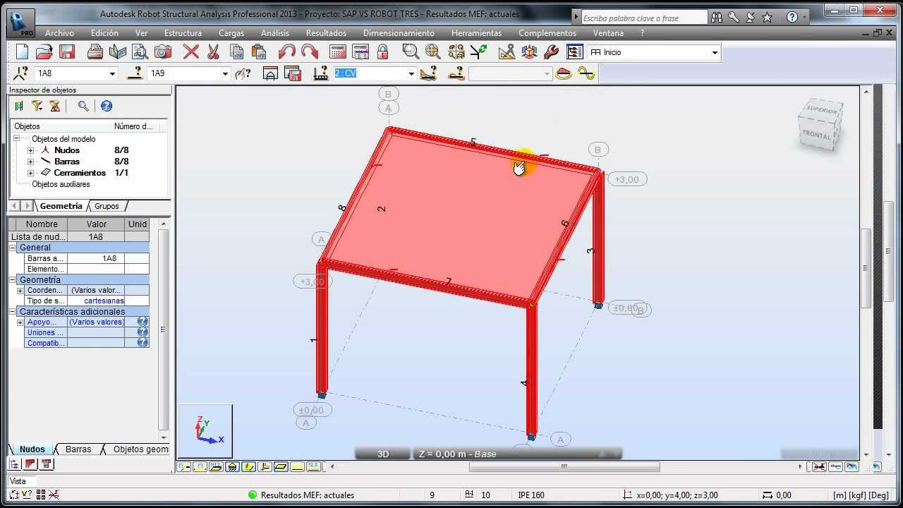 Robot Structural Analysis Professional 2013 SAP2000 v15 - PRIMEROS PASOS - YouTube