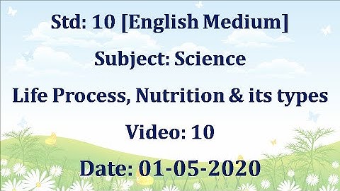 Std10 Science "Life processes"Video:10 Date: 01-05-2020