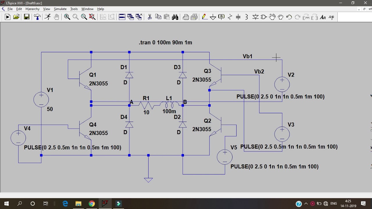 Full Bridge inverter in LT spice YouTube