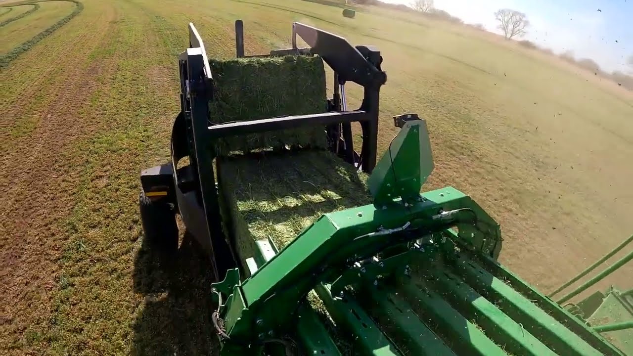 Larry's Life E7 | Stacking Alfalfa 3 Bales High with Phiber Bale Stacker and Deere L341 Square Baler