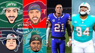 AFC EAST ROUNDTABLE: Dolphins \& Bills in Shambles | Jets \& Patriots On The RISE