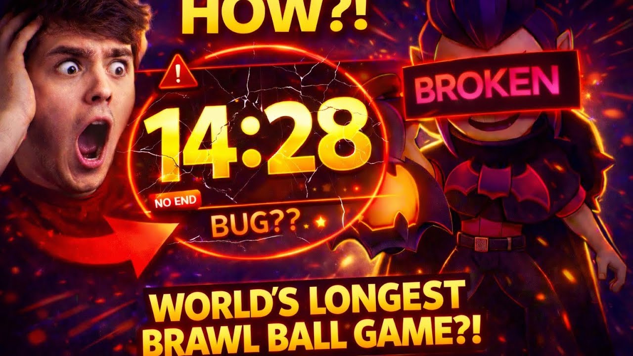 LONGEST BRAWL BALL GAME EVER!? (14 minutes and 28 seconds) 