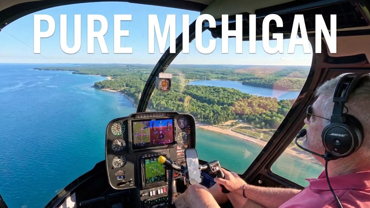 POV: You're the Pilot Flying Over Northern Michigan