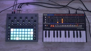 Portable Dawless Synth Setup // Making A Beat With The Circuit Rhythm and Roland JU-06A