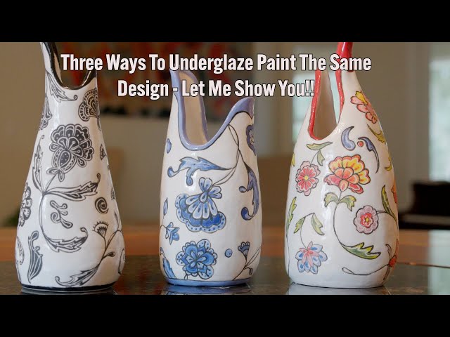 Underglaze Painting Techniques - THREE WAYS TO PAINT WITH