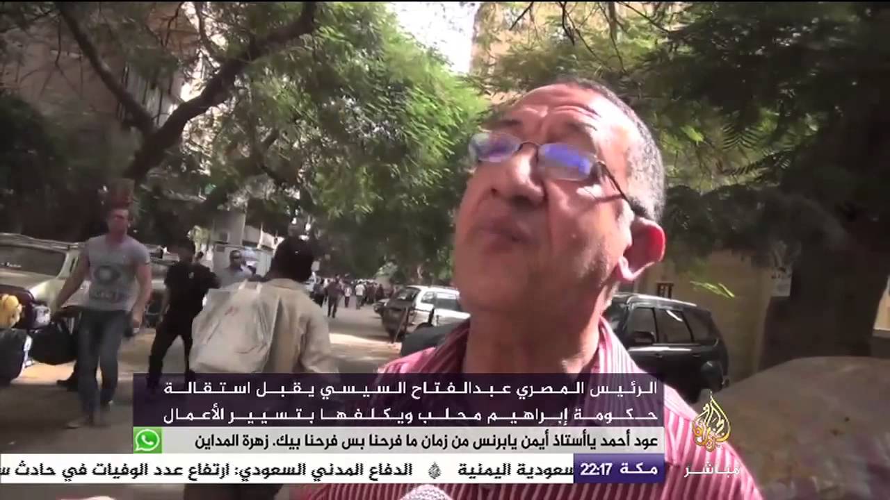آراء عينة من الشارع المصري حول استقالة حكومة محلب