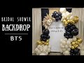 Elegant Bridal Engagement Backdrop &amp; Balloon Garland Tutorial | #diy  #BTS #tutorial #bridalshower 