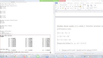 Program Metode Numerik (Gauss Seidel)