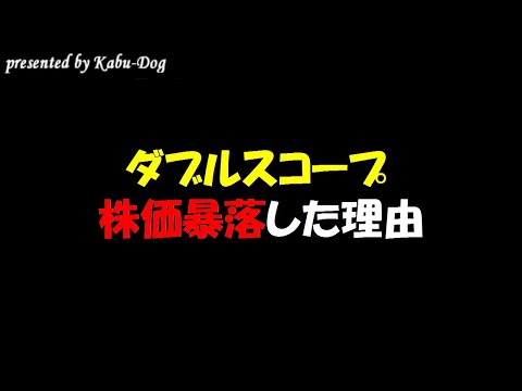 ダブルスコープが株価暴落した理由