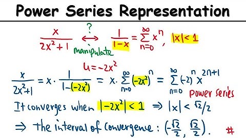 11.9.1 Represent Function as Power Series by Manipulating Geometric Series