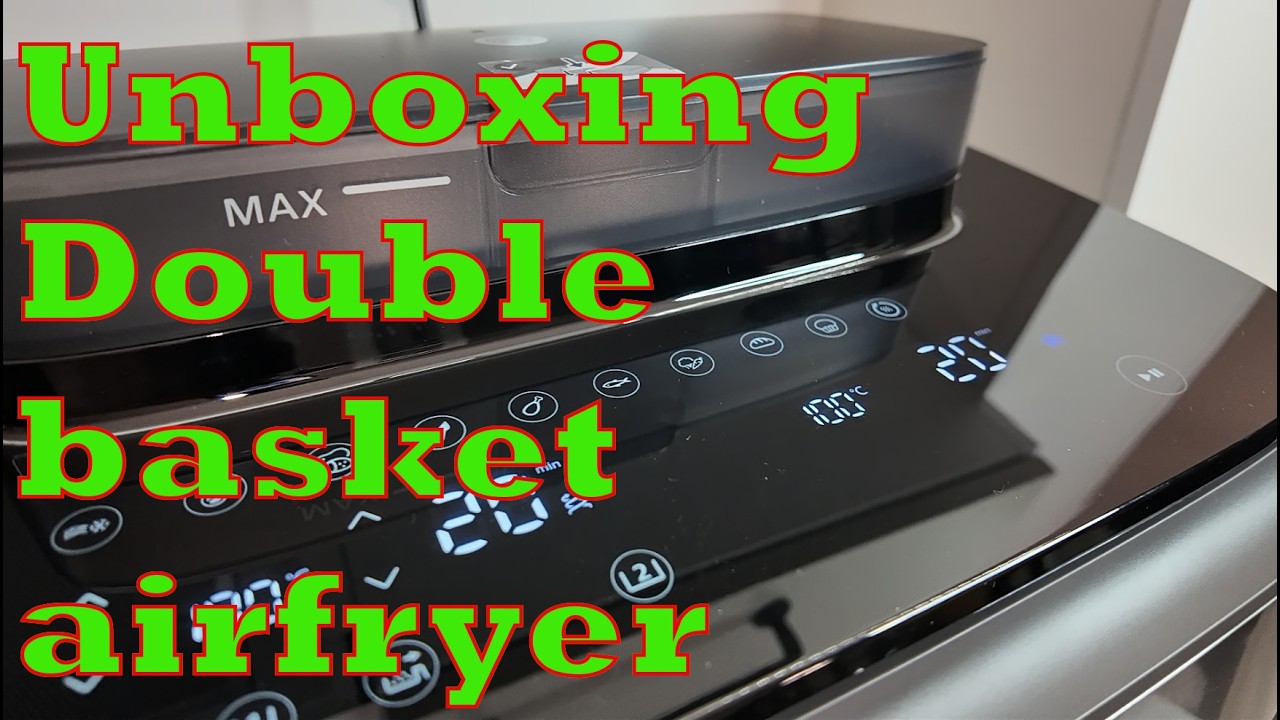 Unboxing double basket airfryer. Uusi airfryer.