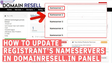 How to Update Nameservers of Registrant in DomainResell.in Panel?