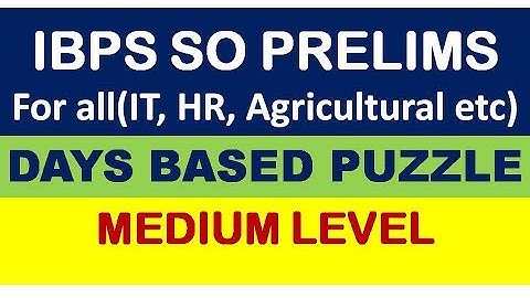 IBPS SO PRELIMS : Day Based Puzzle