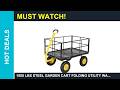 1500 lbs Steel Garden Cart Folding Utility Wagon Heavy Duty Utility Trailer Foldable Review
