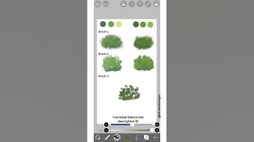 Easy Way to Draw Grass with Custom Brushes | ibis paint x | #shorts #illustration #art #digitalart