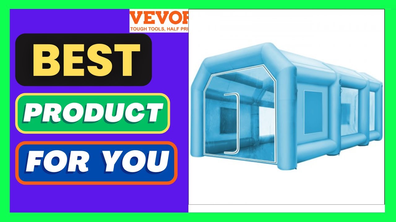 VEVOR Inflatable Paint Booth 39x16.4x13ft, Inflatable booth with 2 Blowers, Inflatable Spray Booth