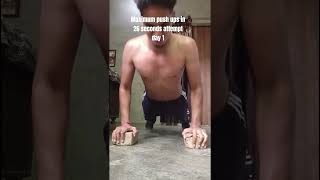 maximum push ups on bricks in 26 seconds day 1 #pushday #burpees #spartanfitness#pushups #maximum