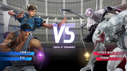 Chun Li & Ryu vs Spider Man & Venom (Hardest AI) - Marvel vs Capcom Infinite