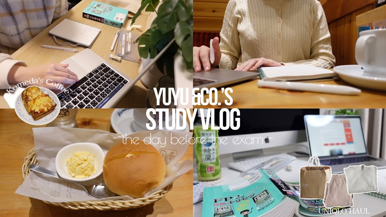 Study vlog / Учиться весь день с утра 📖☕️ / Накануне экзамена / productive / Living in Japan