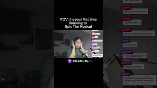 POV: first time listening to Epic The Musical #epicthemusical #funnyreels #twitchstreamer