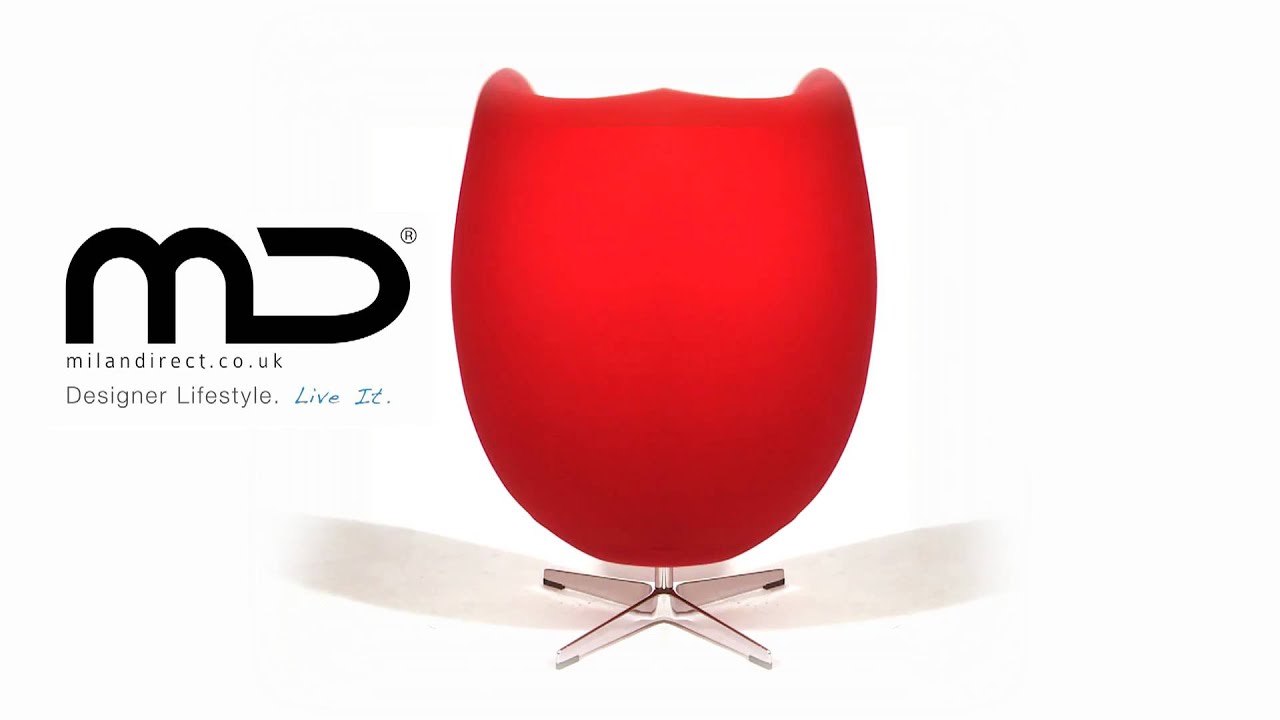 Red Egg Chair Replica From Milan Direct Uk Youtube