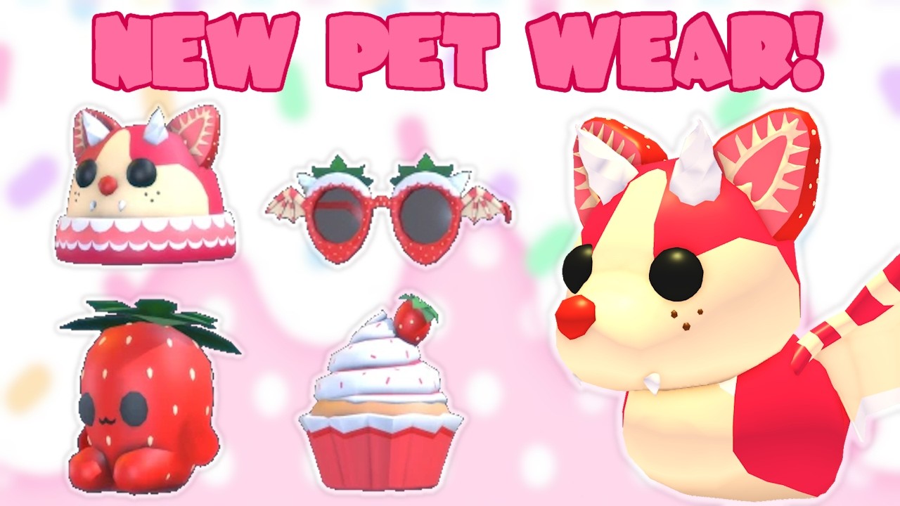 Strawberry Bat Dragon Pet Wear! | Roblox Adopt Me Valentine's Update | Riivv3r