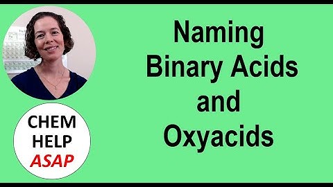 Naming Binary Acids and Oxyacids