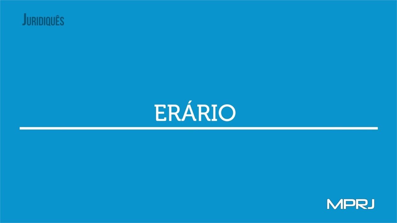 Você sabe o que é Erário? - YouTube