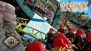 2025 Stardust Racers Roller Coaster Green Side On Ride 4K POV Universal Epic Universe
