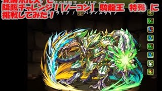【パズドラ】降臨チャレンジ！【ノーコン】騎龍王　特殊（覚醒ホルス）【ファミ通App】