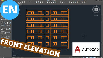 How to draw Building Elevation in AutoCAD | Front Elevation