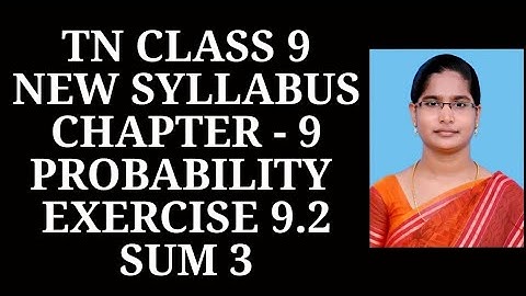 9th Maths Ch-9 Probability | Ex-9.2 (3rd sum) | Samacheer One plus One channel