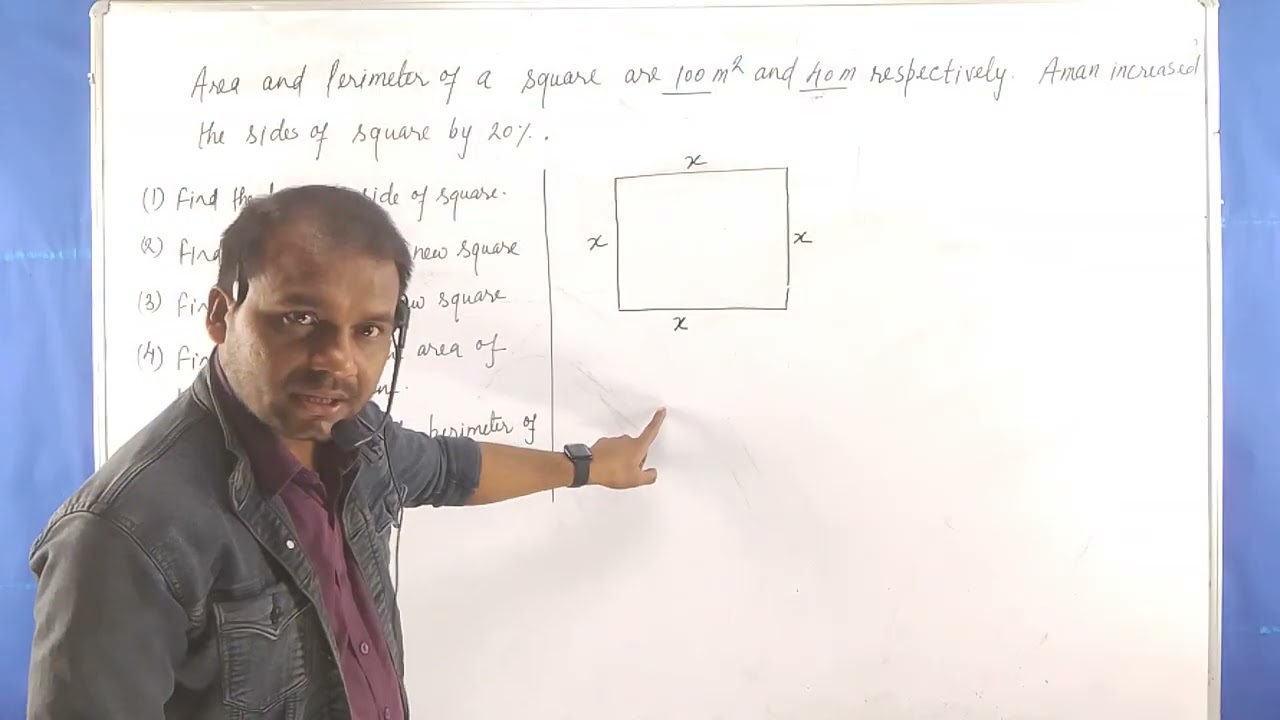 Lect. 13 - Area and Perimeter of Square | Case Study 7| Paragraph 7 | Math | Class 5 to 8