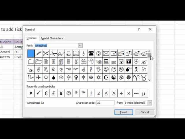 How to Insert Tick ✓ or Cross ✗ Symbol in Word / Excel [5 Ways]