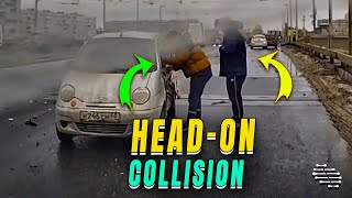 Speeding Car Causes Head-On Collision