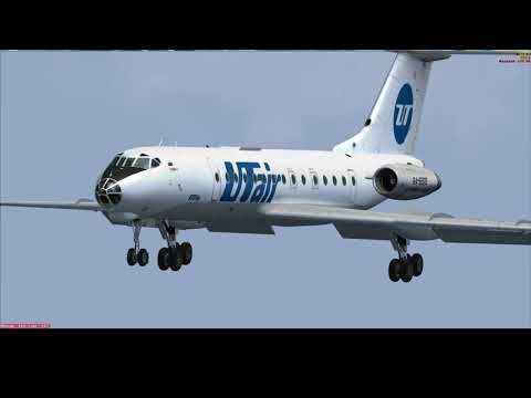 Microsoft Flight Simulator X  ТУ-134 садимся на незнакомом аэродроме