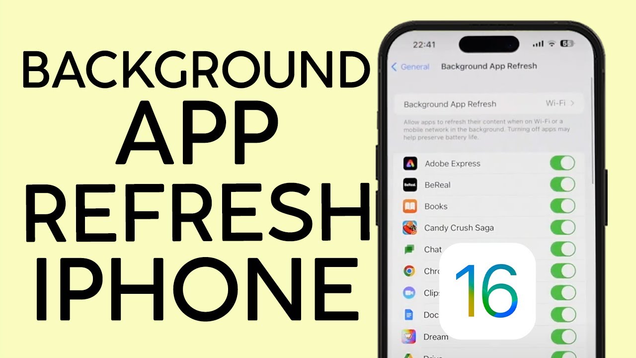 How to Enable Background App Refresh on iOS 16 2022 - YouTube