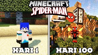 100 Hari Di Minecraft Tapi Aku Jadi Spiderman