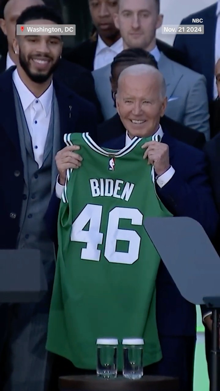 Biden hosts 2024 NBA champions Boston Celtics at the White House