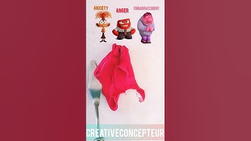 Inside out 2 | Guess the mixed color #insideout2#anger #anxiety#shorts#colormixing #satisfying #love