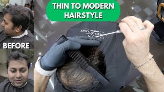 $5,000 Hair Transplant Is A No Go For Me! Thin Hair to Modern Hairstyle For Men! #haircut #wedding