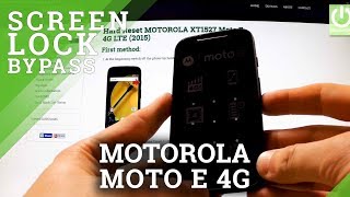 Hard Reset MOTOROLA XT1527 Moto E 4G LTE - Bypass Pattern Lock and Password