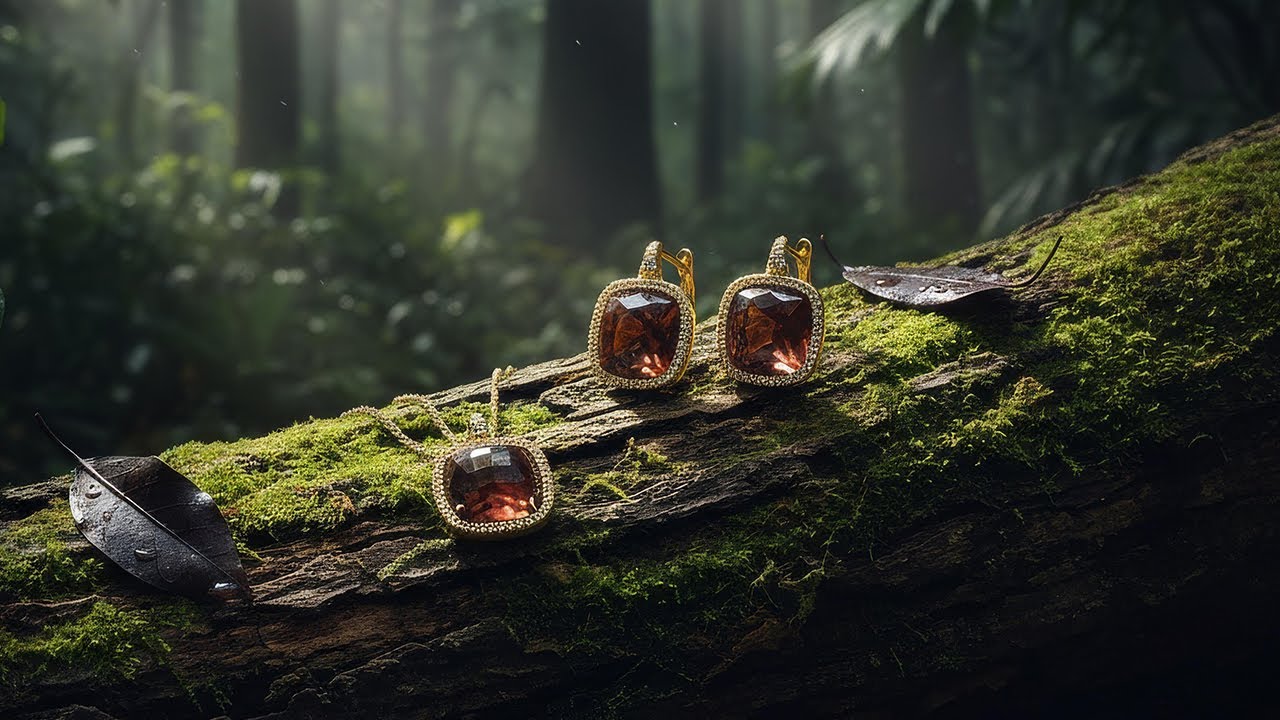 Amber Mist: Elegant Italian Jewelry with Warm Tones