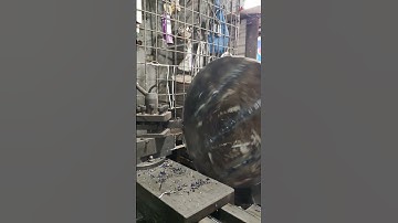 Cutting large iron plates on a lathe machine #cnc #lathe