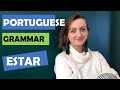Verb ESTAR (to be) in European Portuguese. Grammar