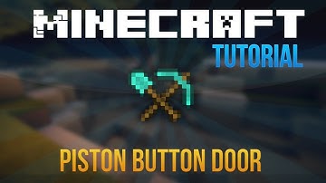 Minecraft 1.5 - Piston Button Door Tutorial {Simple & Compact}