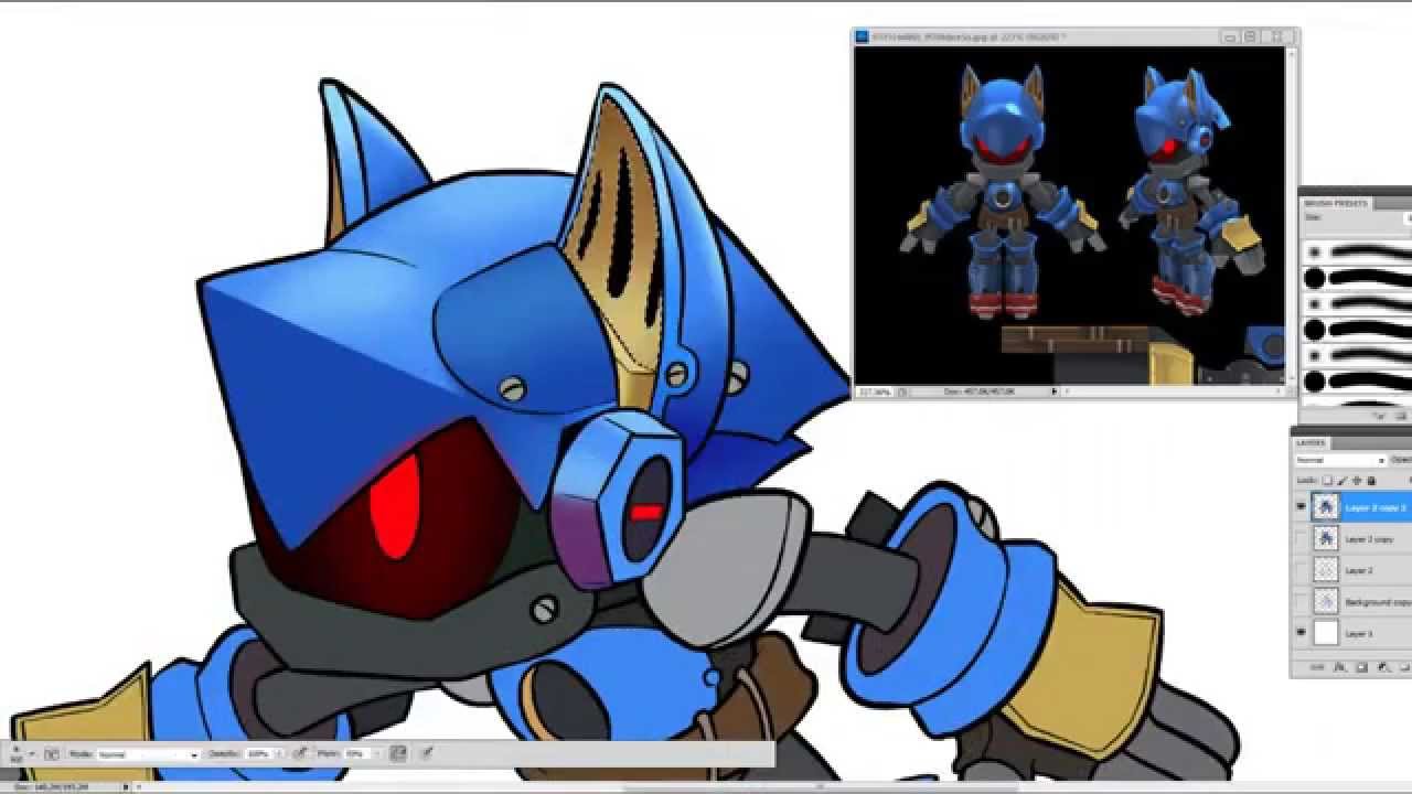 Speedart - Metal Sonic Spiral Knights - YouTube
